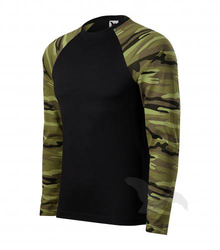 Tričko Camouflage LS, dlouhý rukáv, pánské camouflage green