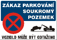 A4, Zákaz parkování - soukromý pozemek, 25 plast