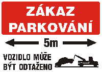 A4, Zákaz parkování - soukromý pozemek 5m, 25S
