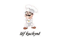 Zástěra ŠÉF KUCHYNĚ, bílá